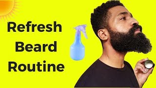 From Dry To Soft Refresh Beard Routine  Super Quick Natural Hydration  Black Men Beard [upl. by Hakceber842]