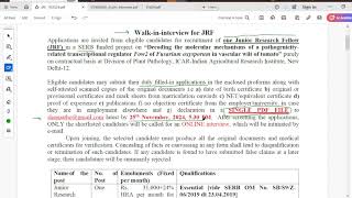 Hurry up Walk in at ICAR  IARI NEW DELHI FOR JRF DIV PLANT PATHOLOGY [upl. by Kazmirci]