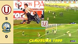 Universitario 5 vs Pesquero 0  Resumen  1999  Goles Grondona 2 JDel Solar Coria Cantoro ⚽ [upl. by Ylrae]