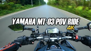 YAMAHA MT03 RAW POV RIDE 4K  itsmojoe [upl. by Trumaine103]