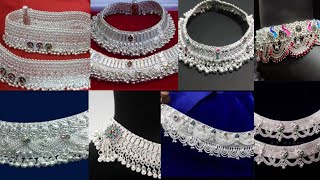 latest silver anklets designs  bridal anklets designs 2021  silver Payal designs [upl. by Mariand]