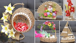 Look so sweet with 6 beautiful jute Showpiece Craft Ideas from scrap [upl. by Hamal]