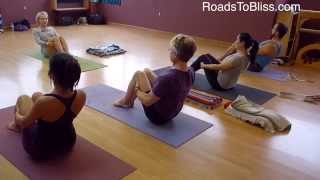 Paripurna Navasana Ardha Navasana with Carrie Owerko Senior Iyengar Teacher [upl. by Niboc]