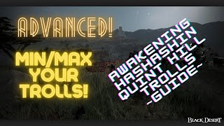 Black Desert Online 🔥 Advanced Awakening Hashashin Quint Hill Trolls🔥 MinMax Guide [upl. by Eiryt]