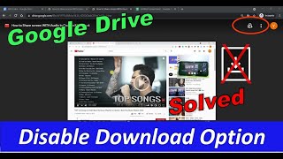 How to Disable download option on shared files in Google Drive [upl. by Antipus]