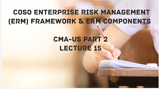 COSO Enterprise Risk Management ERM Framework and Its Components  CMA USPART 2 Lec 15 [upl. by Leanne714]