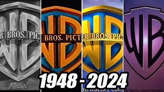 Evolution of Warner Bros logo  19482024 [upl. by Laryssa]