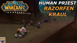 Lets Play WoW CLASSIC  RAZORFEN KRAUL DUNGEON  Healing Perspective  Gameplay Walkthrough [upl. by Crescint]