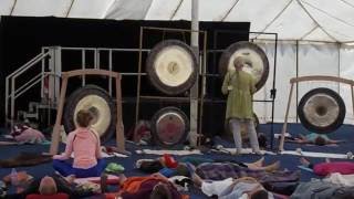 Sheila Whittaker Gongbath at the World Yoga Festival Beale Park July 2016 Part 2 [upl. by Peers50]