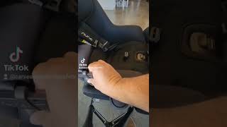 Nuna Rava and Exec How to Uninstall Rear Facing Seat Belt [upl. by Annahpos]