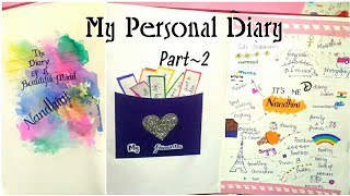 My Personal Diary Part2  Simple way to decorate Diary Pages  Journal Writing  Bullet Journal [upl. by Anielram953]