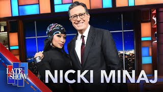 quotF The Colbert Upquot  Nicki Minajs Rap Battle With Stephen Colbert Round 2 [upl. by Hewe]