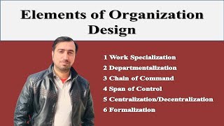 Elements of Organization Design  Work Specialization  Departmentalization  Centralization  More [upl. by Winograd]