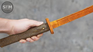 Restoration Old Rusty Japanese KATANA Sword [upl. by Sirc]