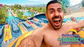 ¡Así es PORTAVENTURA CARIBE AQUATIC PARK 2024 Toboganes al COMPLETO [upl. by Eyanaj]