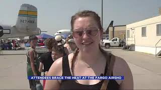 News Braving the heat at the Fargo Airsho [upl. by Aliakam41]