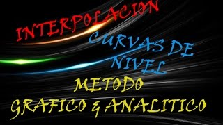 Interpolacion de CURVAS DE NIVELMetodo GRAFICO Y ANALITICO 12 [upl. by Esli]