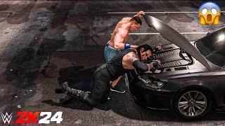 John Cena vs Undertaker  WWE 2K24  Gameplay  XBOX Series S  Backstage Brawl [upl. by Atineg]