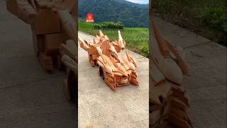 Handmade wooden dragon car 🥰 shorts ytshorts car [upl. by Persse542]