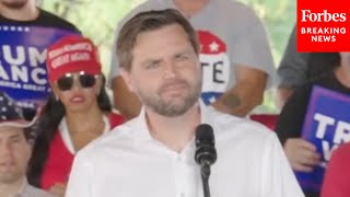 Reporter Asks JD Vance About Creating Stories At Pennsylvania Campaign Event [upl. by Dearr486]