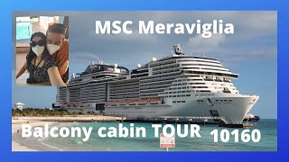 MSC Meraviglia Balcony Cabin Tour 10160 [upl. by Elianore]