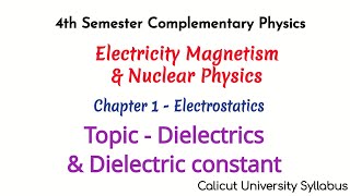 Dielectrics amp Dielectric constant [upl. by Markson753]