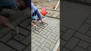 How to make road made of cement like brick 😳 shorts [upl. by Akihc476]