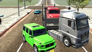 G Wagon Cars Delivery l Truck Driver Accident Lamborghini Car l Indian Bike Driving 3d 2024 New Mods [upl. by Carmelia]