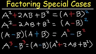 Factoring Binomials amp Trinomials  Special Cases [upl. by Hazlip664]