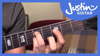 10 Basic Jazz Chords  Guitar Tutorials  JustinGuitar JA001 [upl. by Llerrehc]