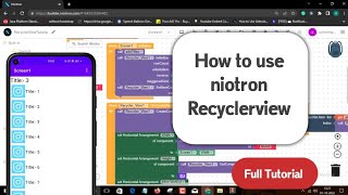 How to use Niotron Recyclerview component in hindi [upl. by Jeu825]