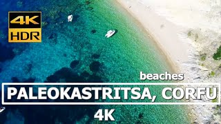 Beaches Of Paleokastritsa Corfu Greece 4K HDR [upl. by Ros]