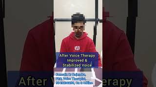 Puberphonia voice to perfect voice with Voice therapy when to stop Therapy True feedback of client [upl. by Chretien]