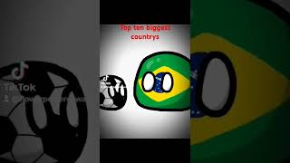 Top ten biggest countries countryballs country [upl. by Doggett148]