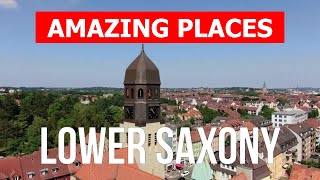 Travel to Lower Saxony Germany  Cities tourism vacation overview nature  Drone 4k video [upl. by Tasha]