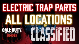 CLASSIFIED Electric Trap Parts ALL Locations  BO4 Zombies [upl. by Schreibman803]