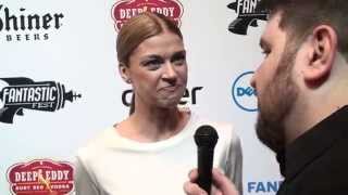 JOHN WICK Adrianne Palicki interview at Fantastic Fest 2014 red carpet [upl. by Ludwog]