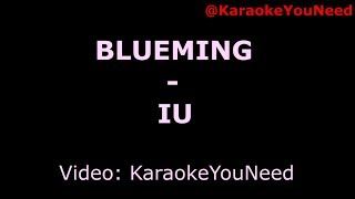 Karaoke Blueming  IU [upl. by Ahsinev]