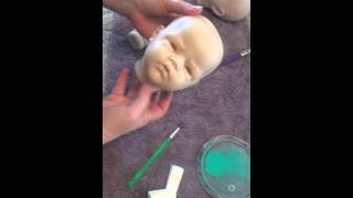 Painting veins on a reborn baby doll [upl. by Wharton849]