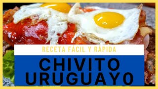 Como hacer el mejor Chivito Uruguayo al plato  Receta Fácil y Rápida [upl. by Nassi]