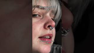 septum strech Big ring septumpiercing nosepeircing bodymodification makeup [upl. by Tia]