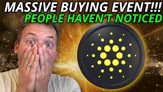 CARDANO ADA  MASSIVE BUYING EVENT PEOPLE HAVENT NOTICED THIS [upl. by Trahern]