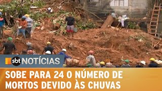 Sobe para 24 o número de mortos devido às chuvas em São Paulo  SBT Notícias 310122 [upl. by Repinuj]