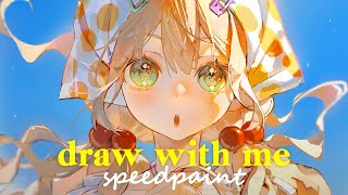 J U L Y  Draw with me  Photoshop speedpaint [upl. by Wivinia]