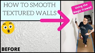 HOW TO SKIM COAT TEXTURED WALLS USING THE MAGIC TROWEL  EASY TUTORIAL FOR BEGINNERS  Episode 2 [upl. by Siusan]