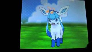 Shiny Eevee evolves into Leafeon Glaceon and Sylveon in Pokemon X [upl. by Niels]