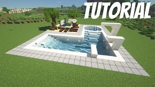 Minecraft Tutorial How to Build a Large Swimming Pool [upl. by Seabury]