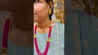 8gram Gold Haram At Hari Jewellery Coimbatore gold jewellerygold lakshminecklace [upl. by Ahsenaj626]