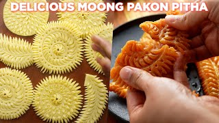 Easy amp Delicious Moong Pakon Pitha Recipe [upl. by Lachus823]