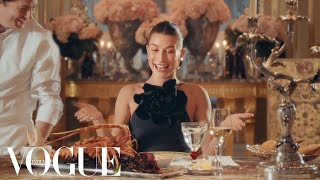 Hailey Bieber Eats 10 Traditional French Dishes  Mukbang  Vogue India [upl. by Fonseca]